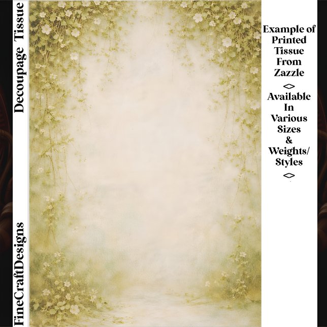 Papel De Seda Ethereal Botanical Background FH7 Decoupage (Criador carregado)