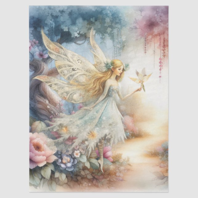 Papel De Seda Ethereal Enchanted Heavenly Fairy Decoupage (Frente )