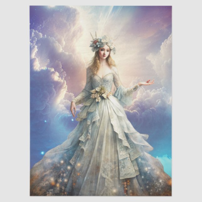 Papel De Seda Ethereal Enchanted Heavenly Princess Decoupage (Frente )