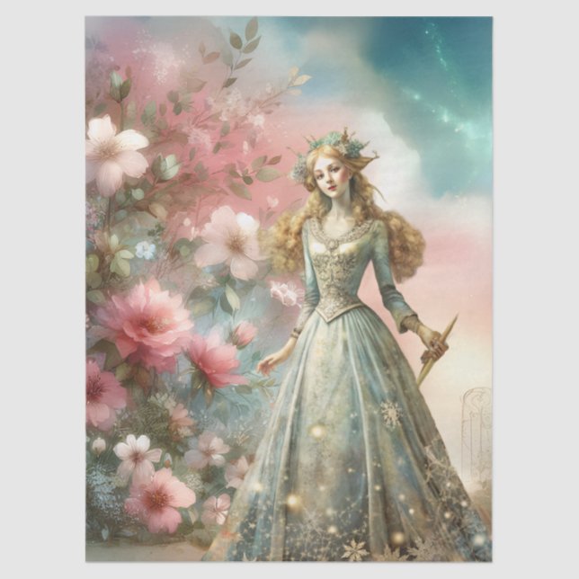 Papel De Seda Ethereal Enchanted Heavenly Princess Decoupage (Frente )