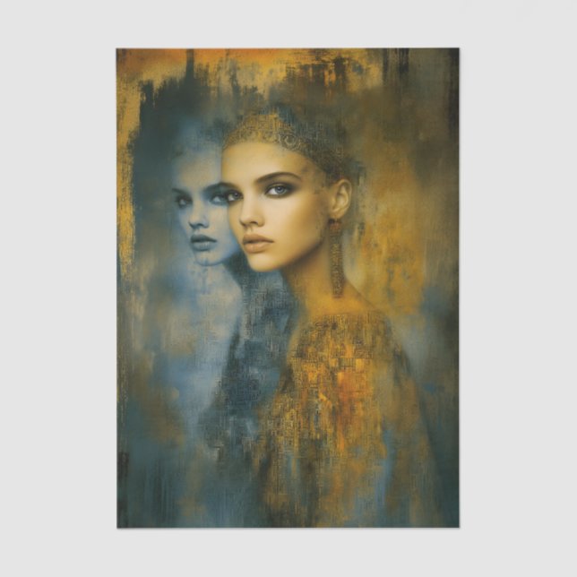 Papel De Seda Ethereal Feminine Mystical Duality EW2L Decoupage (Frente )