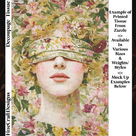 Papel De Seda Ethereal Floral Feminine, Blindfold EW7 Decoupage