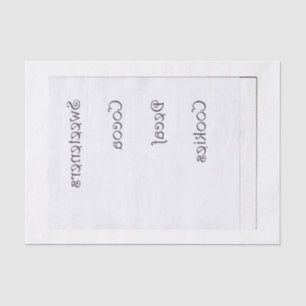 Papel De Seda Etiquetas do frasco da cozinha invertidas para