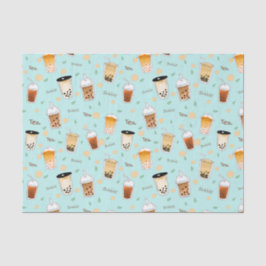 Papel De Seda Eu adoro chá de bolhas azul