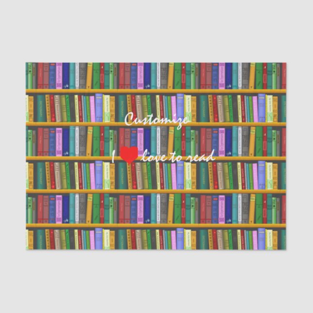 Papel De Seda Eu adoro ler livros Thunder_Cove (Frente )