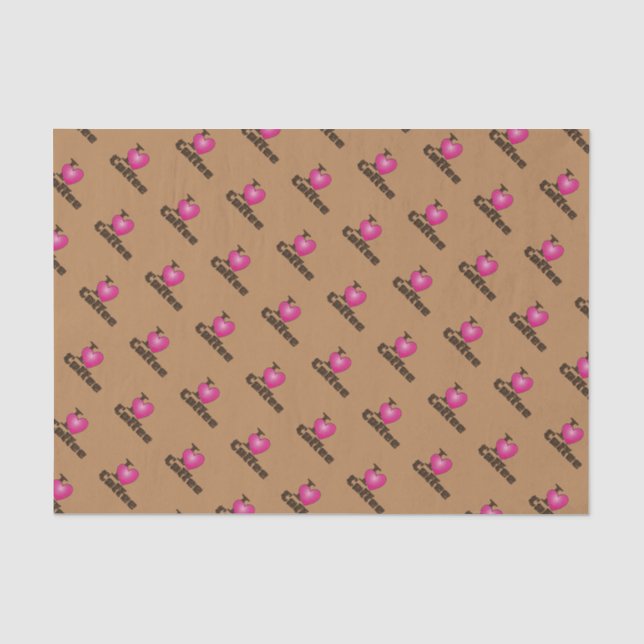 Papel De Seda "Eu Amo Café" (Frente )
