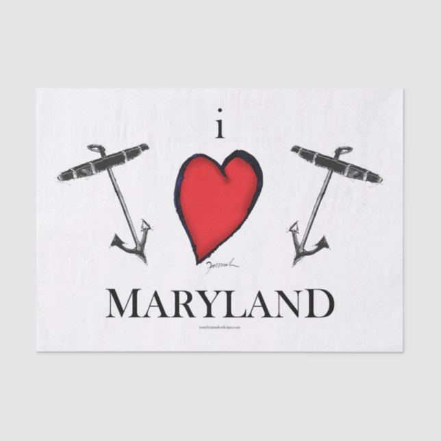 Papel De Seda eu amo maryland (Frente )