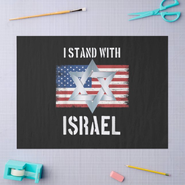 Papel De Seda eu apoio israel (Arte )