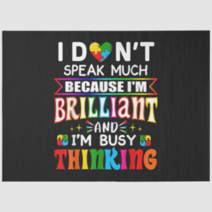 Papel De Seda Eu Não Falo Muito Brilhante Autismo Autista