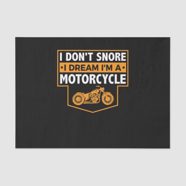 Papel De Seda Eu Não ronco Eu Sonho Que Sou Uma Bicicleta De Rig (Frente )