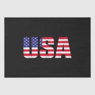 Papel De Seda EUA Bandeira Patriótica Americana Para Homens Meni