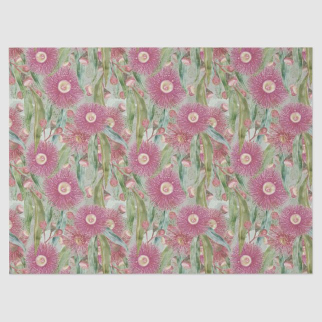 Papel De Seda Eucalipto Rosa Após A Chuva (Frente )