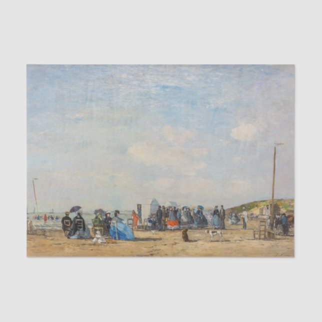 Papel De Seda Eugene Boudin - Encontro na praia (Frente )