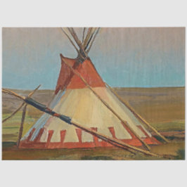 Papel De Seda "Evening on Blackfoot Reservation", por Maynard