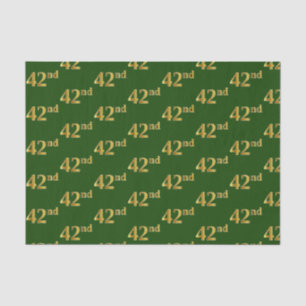 Papel De Seda Evento 42º (quarenta e segundos) verde, Dourado F
