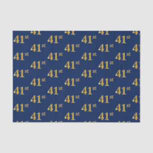 Papel De Seda Evento Azul, Faux Dourado 41 ruas (Quarenta-Primei