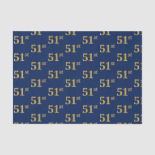 Papel De Seda Evento Azul, Faux Dourado 51ruas (Cinquenta-Primei