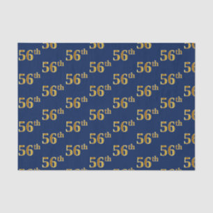 Papel De Seda Evento Azul, Faux Dourado 56º (56º)