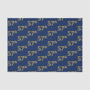 Papel De Seda Evento Azul, Faux Dourado 57º (57º)