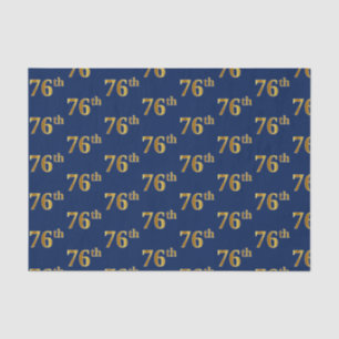 Papel De Seda Evento Azul, Faux Dourado 76 (76)