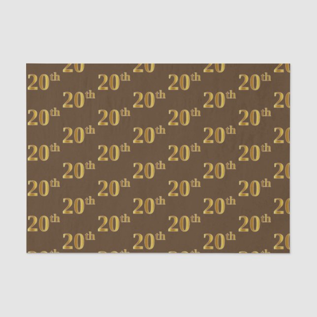Papel De Seda Evento Castanho, Faux Dourado 20 (20) (Frente )