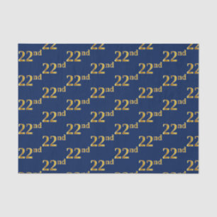Papel De Seda Evento Dourado 22º (22º) Azul