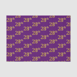 Papel De Seda Evento Dourado 28º (28º) Roxo, Faux