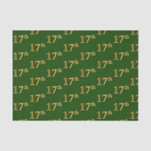 Papel De Seda Evento Verde, Faux Dourado 17º (17º)