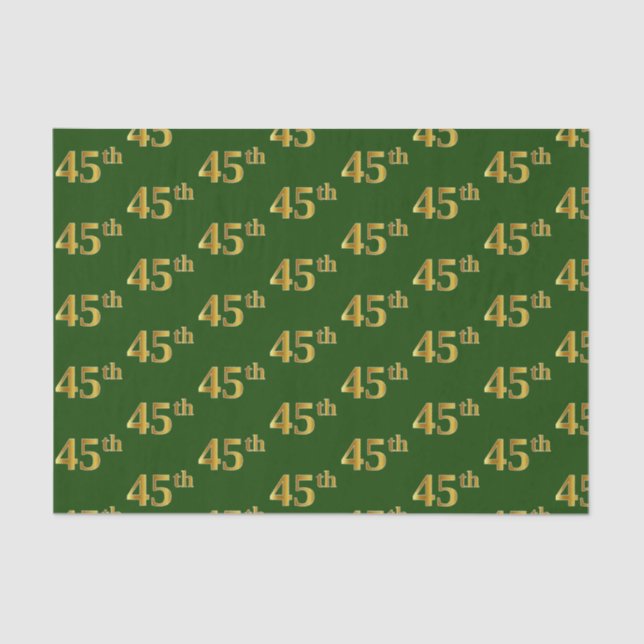 Papel De Seda Evento Verde, Faux Dourado 45º (quarenta e cinco) (Frente )