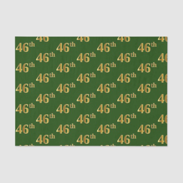 Papel De Seda Evento Verde, Faux Dourado 46º (quarenta e seis) (Frente )