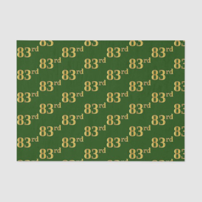 Papel De Seda Evento Verde, Faux Dourado 83º (oitenta e três) (Frente )