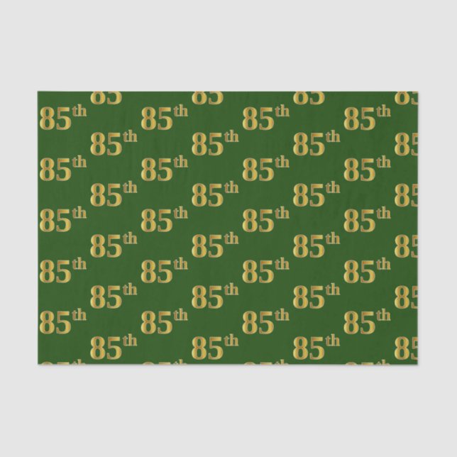 Papel De Seda Evento Verde, Faux Dourado 85º (oitenta e cinco) (Frente )