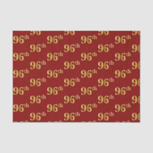 Papel De Seda Evento vermelho, Faux Dourado 96º (90º-Sexto)