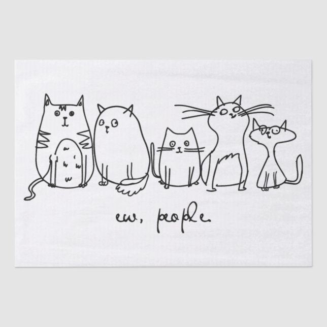 Papel De Seda Ew, Pessoas Engraçadas, Amantes De Gato (Frente )