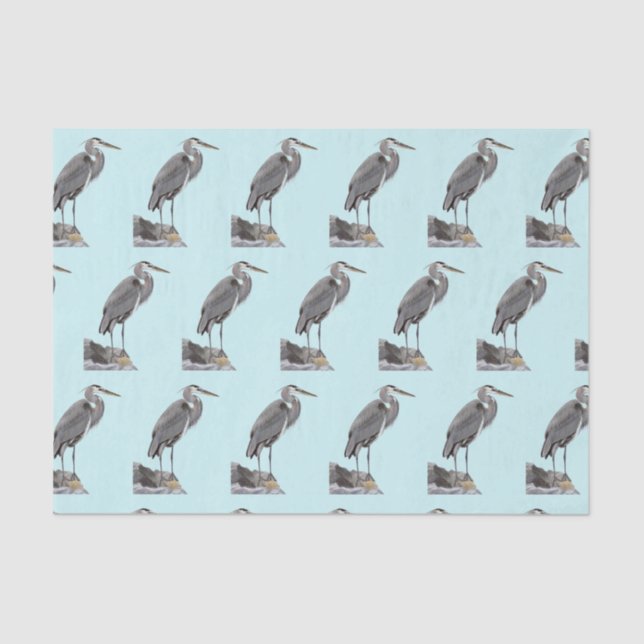 Papel De Seda Excelente Blue Heron (Frente )