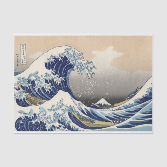 Papel De Seda Excelente Wave Kanagawa - Pintura Japonesa (Frente )