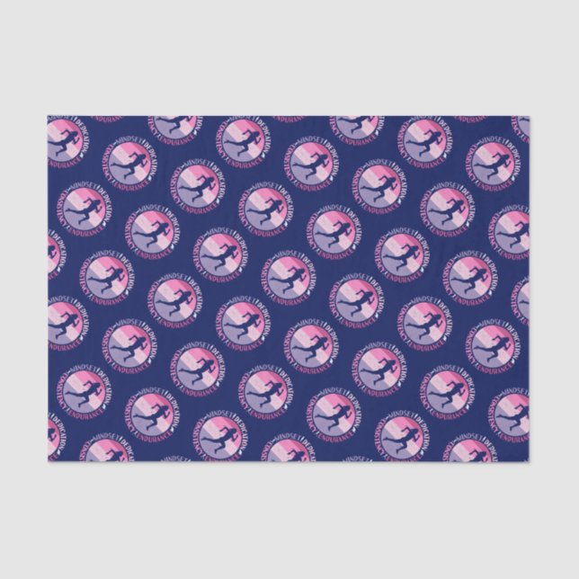 Papel De Seda Executando Mindset - Cota de Resistência Girly Run (Frente )