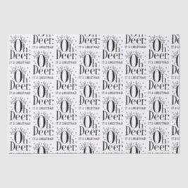 Papel De Seda Exemplo engraçado de veado de Natal