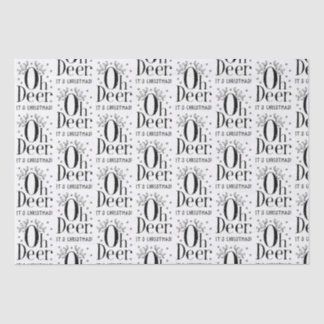 Papel De Seda Exemplo engraçado de veado de Natal