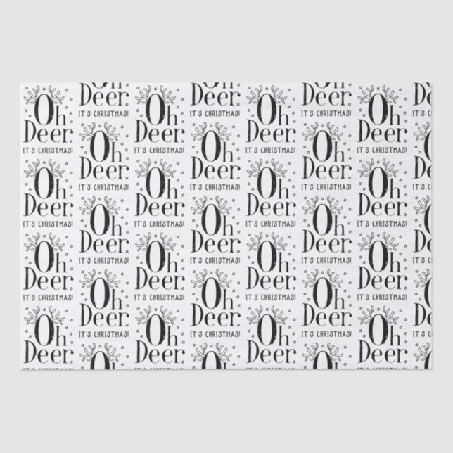 Papel De Seda Exemplo engraçado de veado de Natal (Frente )