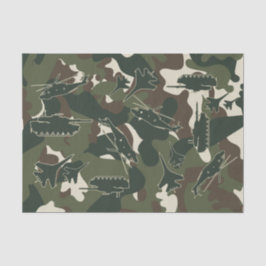 Papel De Seda Exército Militar Camo Tanque Helicopter Jet Gift