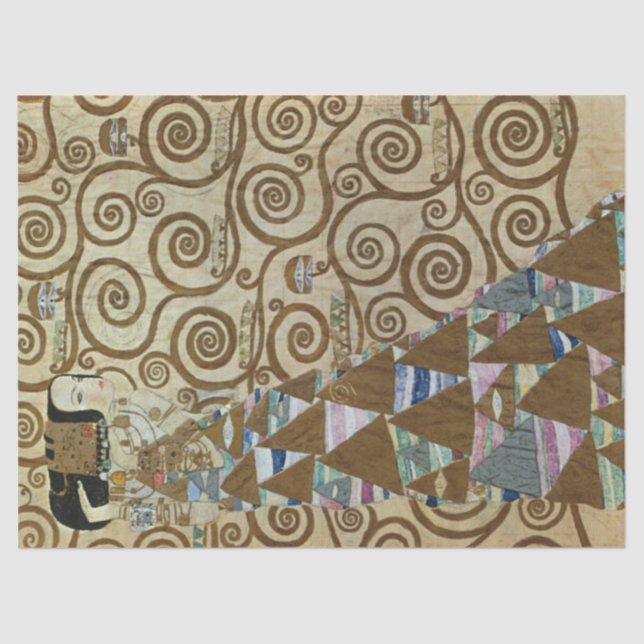 Papel De Seda Expectativa de Gustav Klimt Tissue Paper (Frente )