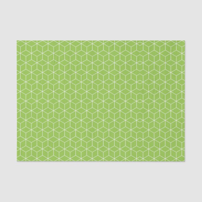 Papel De Seda Explore Ilusões Ópticas Modernas com Padrão de Cub (Frente )