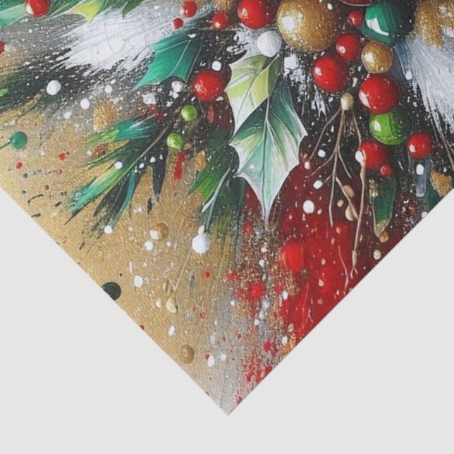 Papel De Seda Explosão de Natal / Borburinhos Brancos (Detalhes)