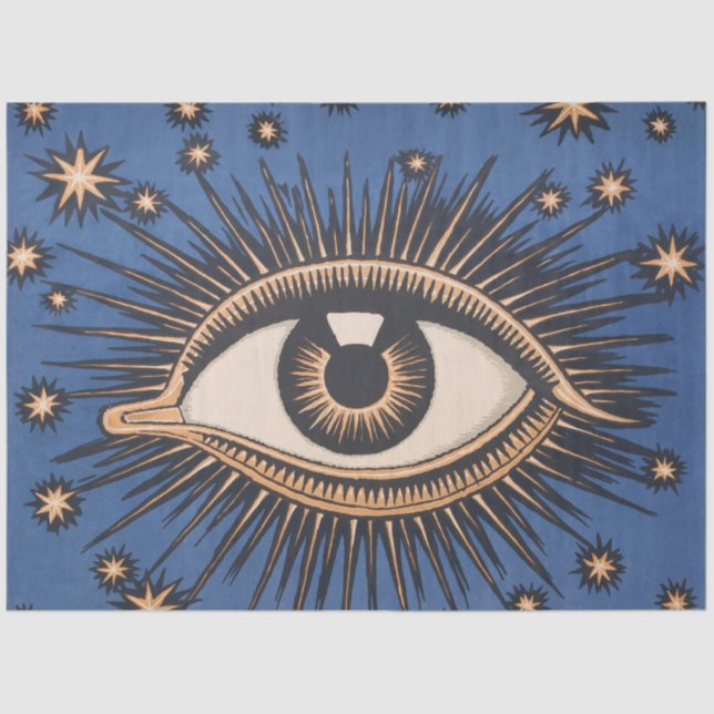 Papel De Seda Eye Stars Moon Celestial Nouveau (Frente )