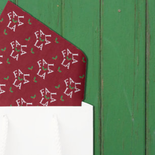 Papel De Seda Fa La Festiva Holly Christmas