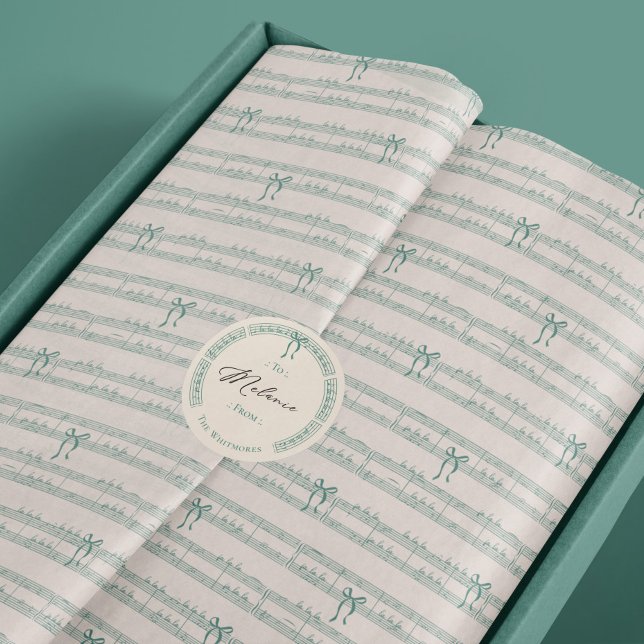 Papel De Seda Fa La Vintage Folha de Música Notas de Natal Carol (Fa La La Vintage Sheet Music Notes Christmas Carol)