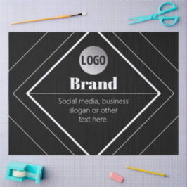 Papel De Seda Faça o Upload do Seu Logotipo e Design de Texto Pe