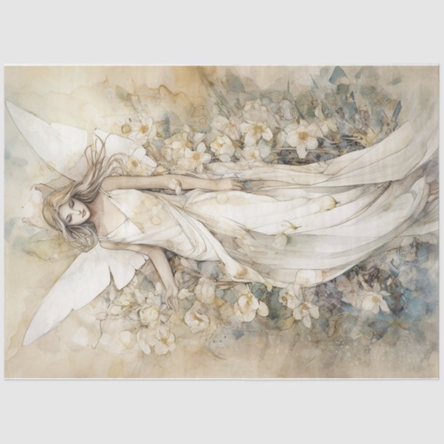 Papel De Seda Fada Branca (Frente )