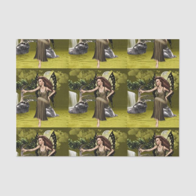 Papel De Seda Fada da borboleta (Frente )